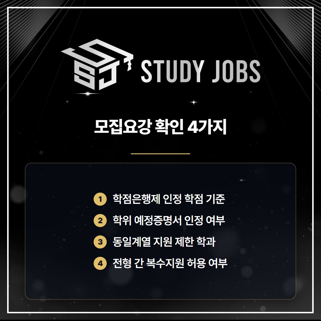 일반편입과 학사편입 원서 전에 모집요강에서 확인할 네 가지
