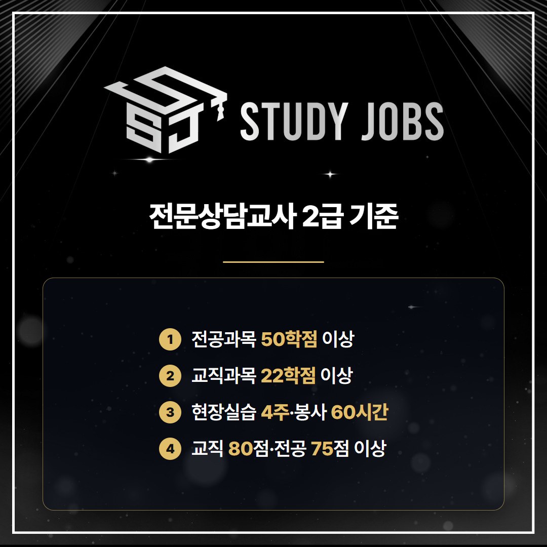 한양대학교 교육대학원 상담심리전공의 전문상담교사 2급 무시험검정 기준 이미지