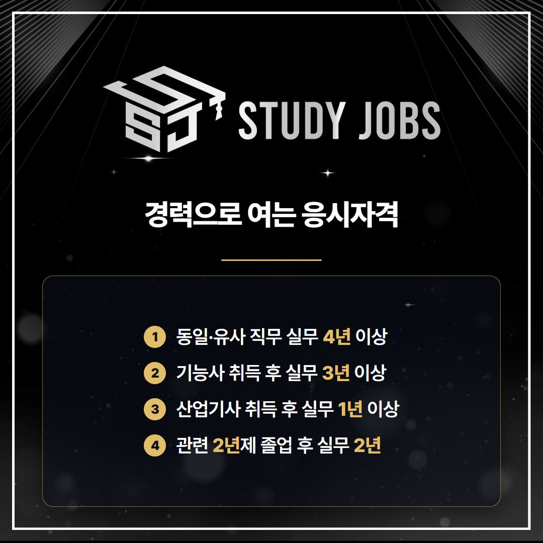 인간공학기사 응시자격 중 실무경력으로 응시하는 네 가지 기준